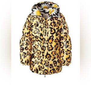 Used RARE Moncler Genius Richard Quinn Down Jacket Size XS Leopard fits big